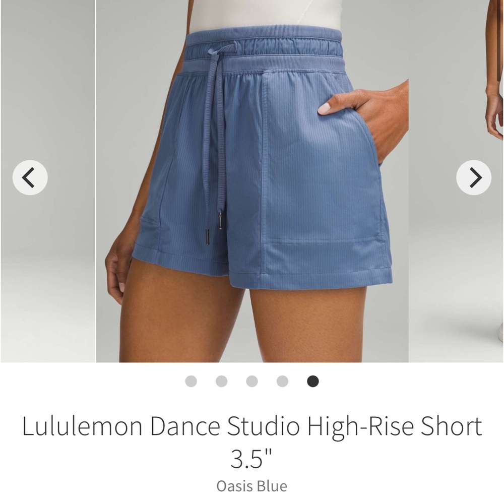 Lululemon Dance Studio High-Rise Short 3.5" sz-2
Oasis Blue